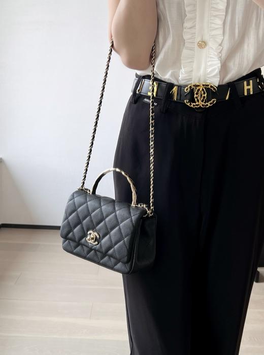 香奈儿 25s春夏 金属手柄口盖小号手拿斜挎包（HH） 商品图4