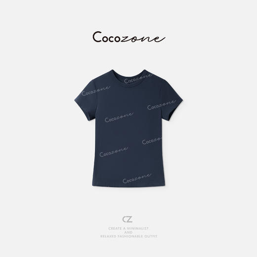 COCO ZONE 刘一一 圆领短袖松弛感简约通勤风短袖T恤 CD2A1606 商品图0