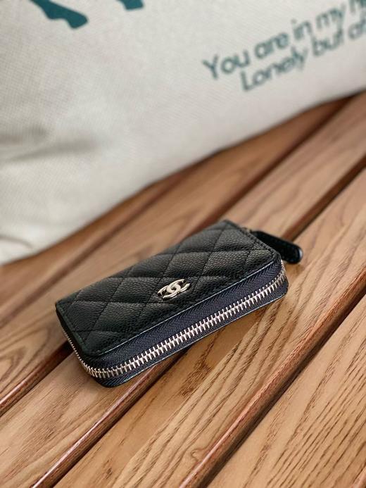 香奈儿 粒面牛皮拉链手拿零钱包（LZ） 商品图4