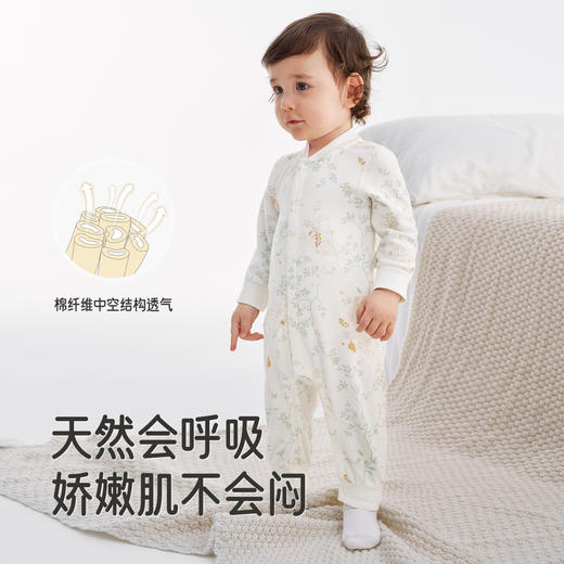 【商场同款】英氏新生儿和尚服哈衣爬服秋冬新款婴儿长袖连体衣 商品图3