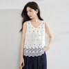 【07/23新品】熙世界民族风复古刺绣背心小衫女夏季新款设计感全棉V领无袖上衣 商品缩略图4