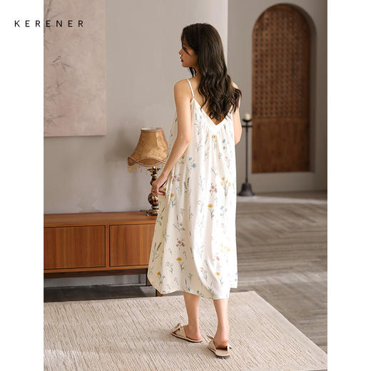 可人儿小众设计师新款泡泡绵女士睡衣夏季少女睡裙可外穿家居服 商品图1