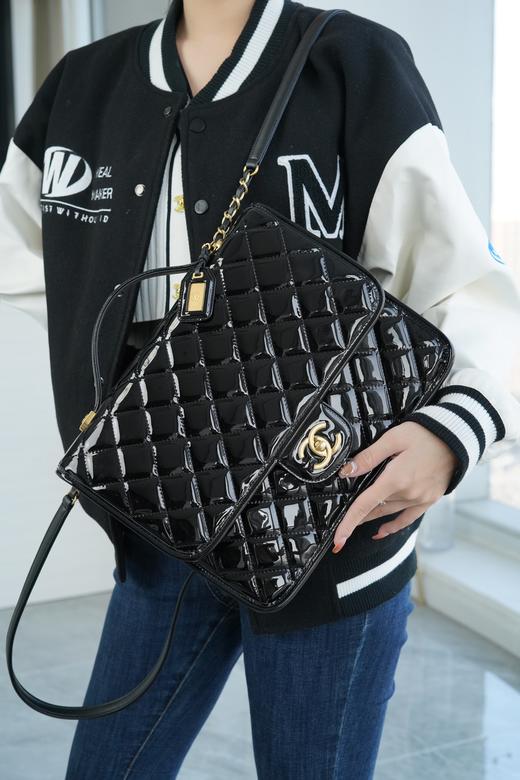 香奈儿-独家原厂大爆款 22K漆皮双肩包！“三只羊”小牛漆！做旧砂金扣！（LZ） 商品图1