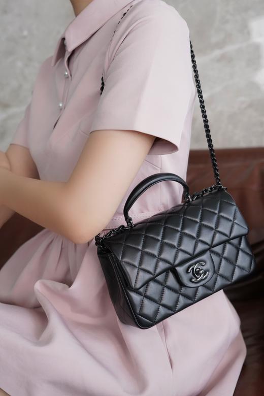 香奈儿 24A 手柄款CF Mini 全黑So Black斜挎包（LZ） 商品图3