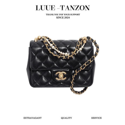 香奈儿 24P新品珍珠链方胖子双链（LZ） 商品图0