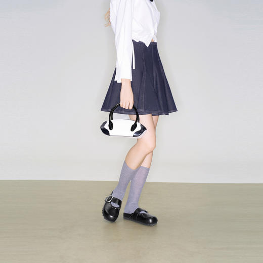 lost in echo2025早秋新款一字带时尚真皮牛皮包头勃肯拖鞋一脚蹬 商品图4