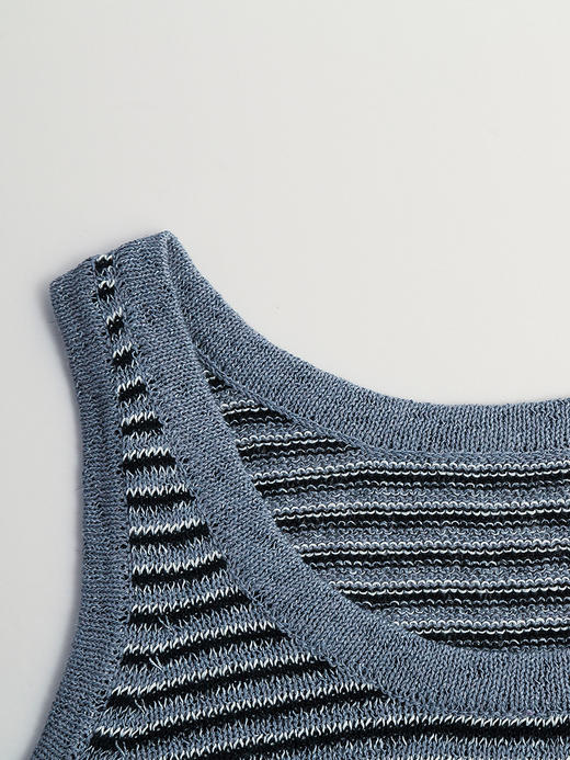 2025秋装新款条纹针织吊带背心 商品图2