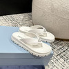 PRADA普拉达 时尚露趾人字拖鞋 女款 白色（HC） 商品缩略图1