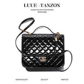 香奈儿-独家原厂大爆款 22K漆皮双肩包！“三只羊”小牛漆！做旧砂金扣！（LZ）