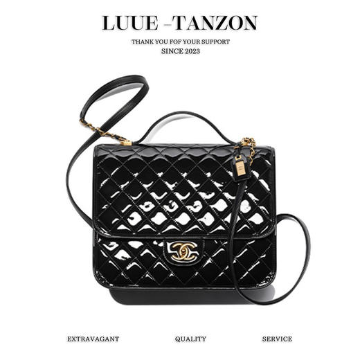 香奈儿-独家原厂大爆款 22K漆皮双肩包！“三只羊”小牛漆！做旧砂金扣！（LZ） 商品图0