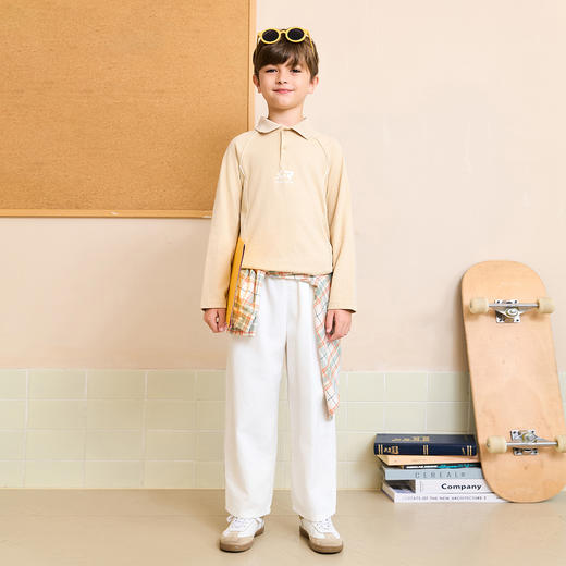 马克珍妮男童复古赛车全棉poloT恤2025年秋装新款551136 商品图3