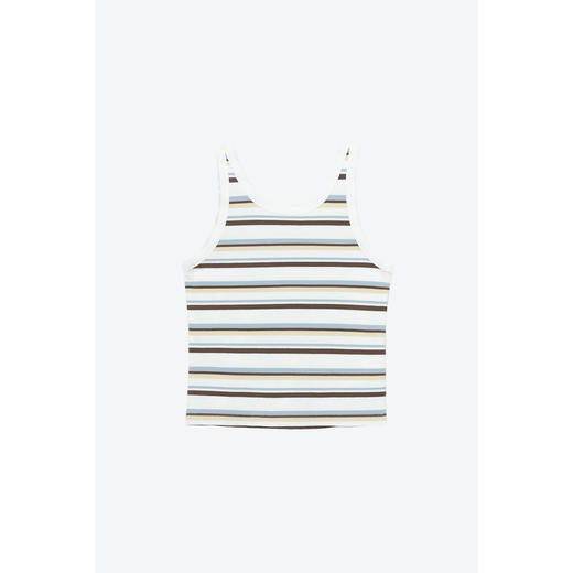 【积分换购不退货】【商场同款】诗凡黎条纹背心2024夏新款流行洋气无袖T恤3F5200611 商品图1