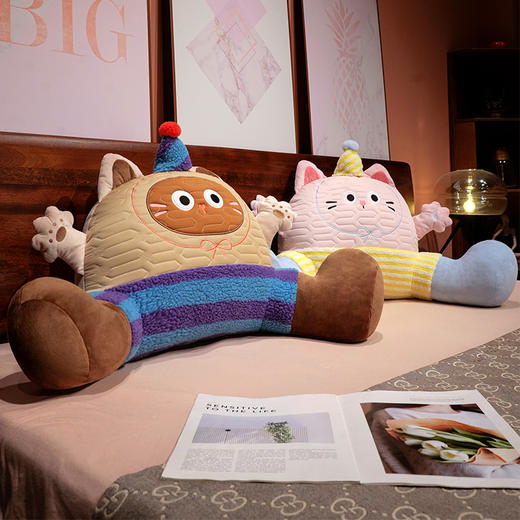 自然醒小手大开趣味乳胶拥抱式腰靠孕妇靠枕沙发抱枕车载护腰枕头宿舍儿童QYL 商品图9