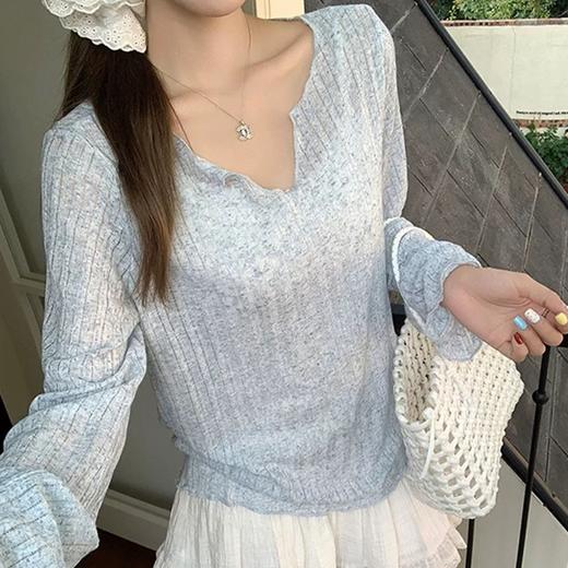 法式微透木耳边罩衫｜慵懒随性中带着一丝纯欲，谁穿谁好看 商品图6