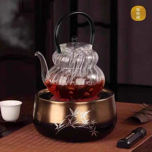 莺歌烧  上金下黑银竹 电陶炉（限量版） 商品图2
