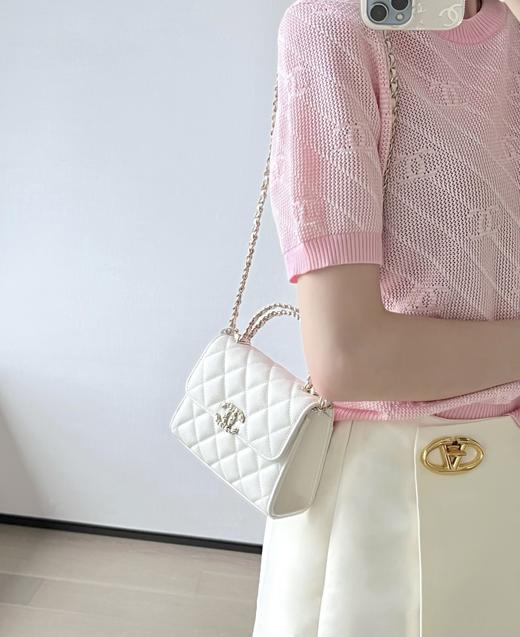 香奈儿 25s春夏 交叉手柄竖款Kelly收纳斜跨包（MM） 商品图9