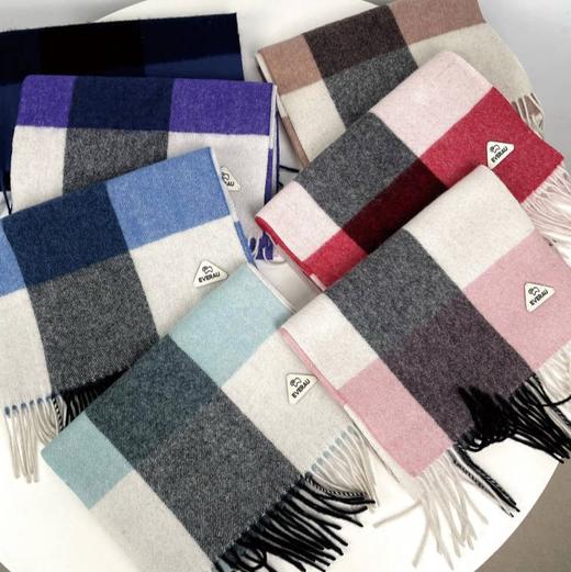 【澳洲品牌】EVERAU苏格兰格纹拼接设计羊毛围巾EA8001 商品图2