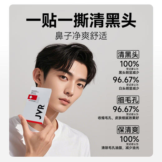 【单片低至1.19】杰威尔去黑头贴鼻贴鼻膜纸男士撕拉式清洁粉刺白头鼻头贴 商品图2