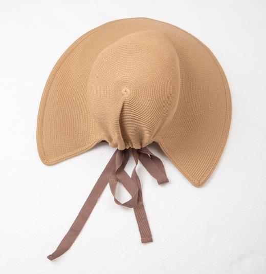 7天发货【轻量化遮阳帽】灯罩大草帽，带大帽檐，可扎马尾，遮脸太阳做好防晒，仿亚麻面料，透气排汗 商品图7