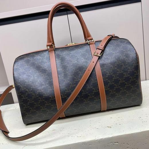 赛琳 中号标志印花牛皮革旅行包（LZ） 商品图1