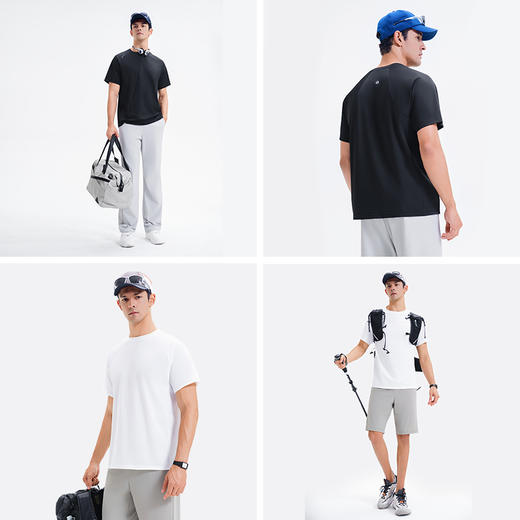 【寒水石原纱凉感 传导清凉触肤冰爽】素湃寒水石六效暴冰凉感短袖3545/3551 滑爽高弹触感 挺括不软塌 商品图4