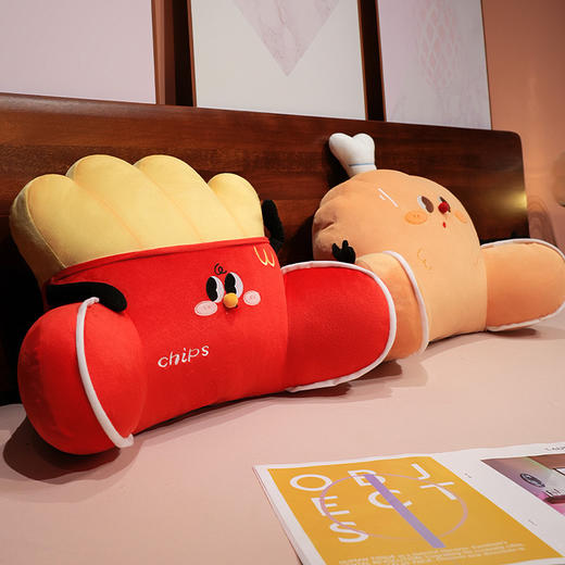 自然醒美食派对趣味拥抱式腰靠办公室久坐护腰靠垫汽车靠背垫椅子靠枕QYL 商品图10