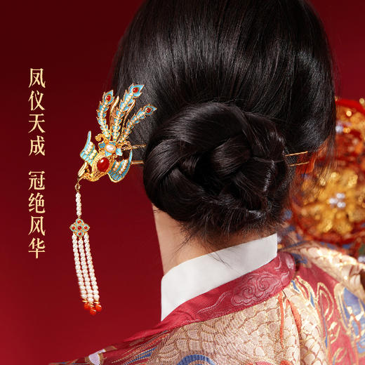 【故宫饰品】凤冠发簪新中式簪子发钗博物馆文创新婚结婚生日礼物 商品图3