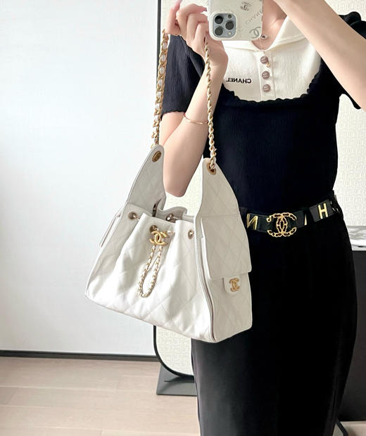 香奈儿 Chane 1 25Bag 嬉皮hobo小号白色（HH） 商品图6