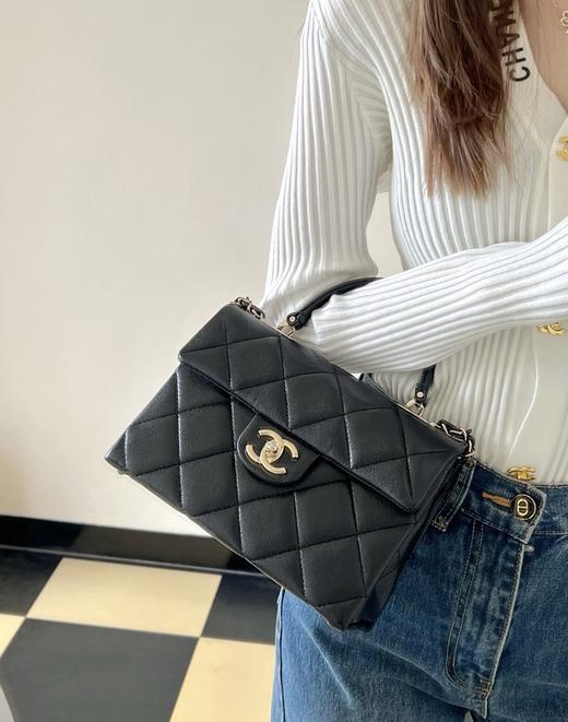 香奈儿  24P 春夏 小球纹Kelly  黑色 小号（LZ） 商品图3