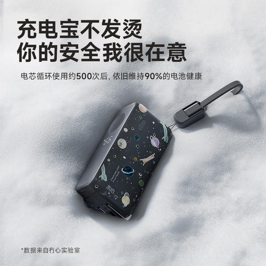 【三合一快充】冇心物语三合一充电宝CP025 可上飞机3C认证 22.5W快充 自带插脚&充电线 支持三星和苹果手表充电 商品图8