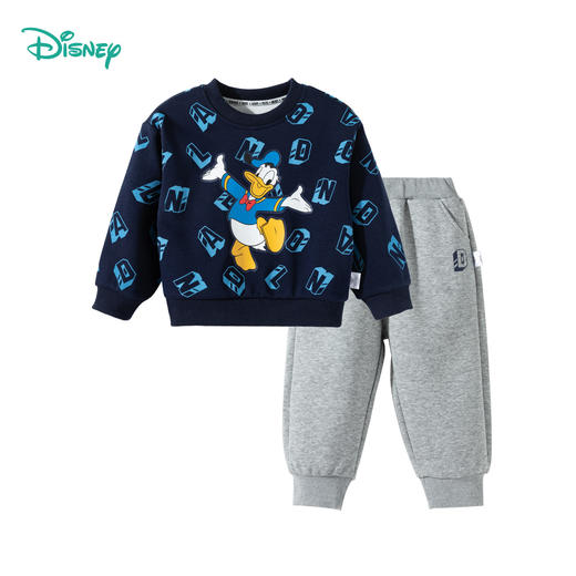 迪士尼宝宝卫衣套装2025新款儿童长袖上衣长裤春秋季男宝宝两件套ZD3ET035 商品图2