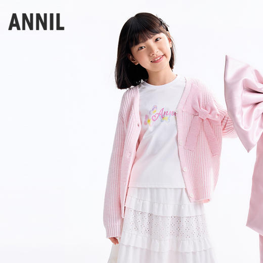 【实体店同款】女童针织开衫秋季新款安奈儿童装AG534004 商品图0