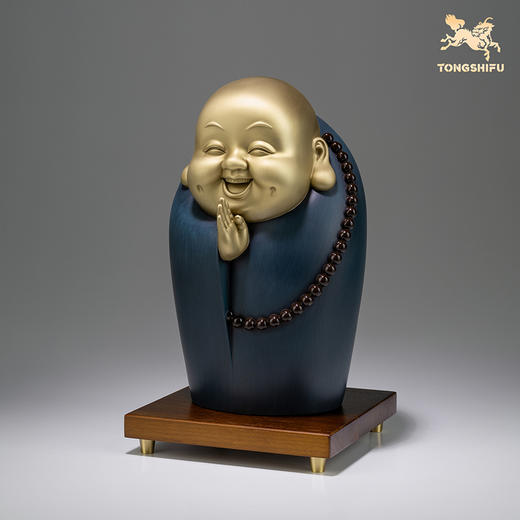 铜师傅 全铜摆件《我心常乐》家居饰品 铜工艺品 商品图2