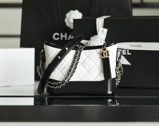 香奈儿-gabrielle hobobag流浪包小号 黑白菱格纹（LZ） 商品图0