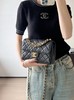 香奈儿 25P春夏 双链口盖包中号黑色（LZ） 商品缩略图7