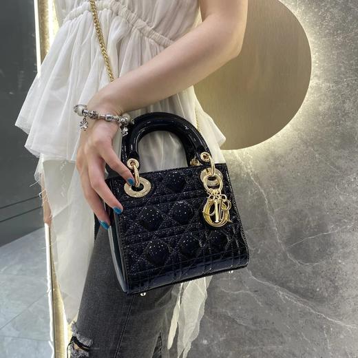 迪奥-三格戴妃 升级版全钢五金漆皮牛皮革 迷你 多色（LZ） 商品图2