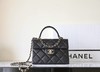香奈儿  24P 春夏 小球纹Kelly  黑色 小号（LZ） 商品缩略图1