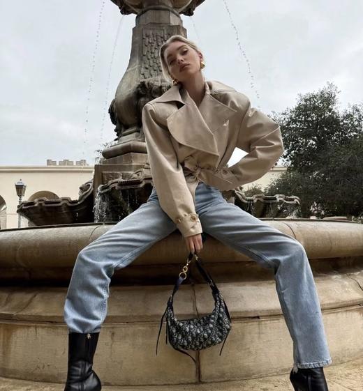 迪奥 D-Journey 手袋 饭盒包 老花配皮（CB） 商品图4