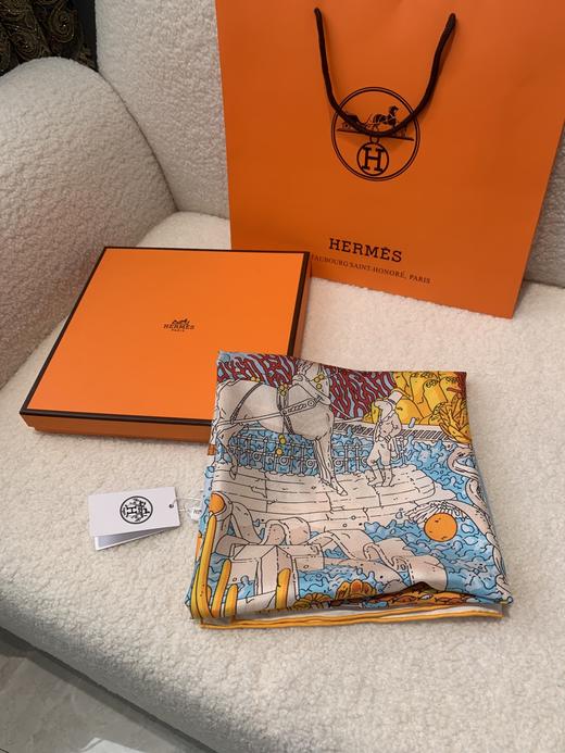 爱马仕围巾 专柜爆款立体呈现图案纹路实物档次极高（EJ*MM） 商品图11