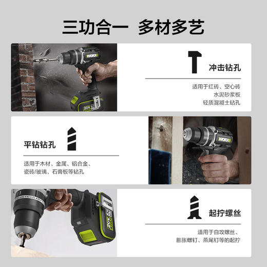 【疯狂星期四】20V锂电 冲击电钻（100N.M）裸机WE217 商品图1