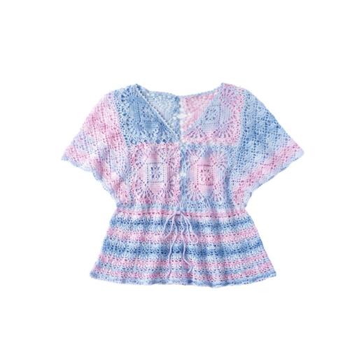 苏苏姐家淑婉上衣手工diy编织钩针蕾丝线毛线团自制衣服材料包  商品图3