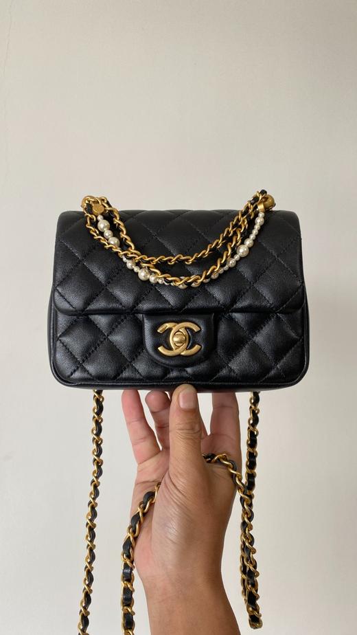 香奈儿 24P新品珍珠链方胖子双链（LZ） 商品图1