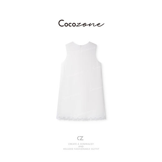 COCO ZONE 刘一一【100亚麻】精致蕾丝裙摆修身连衣裙 CD2A1608 商品图1