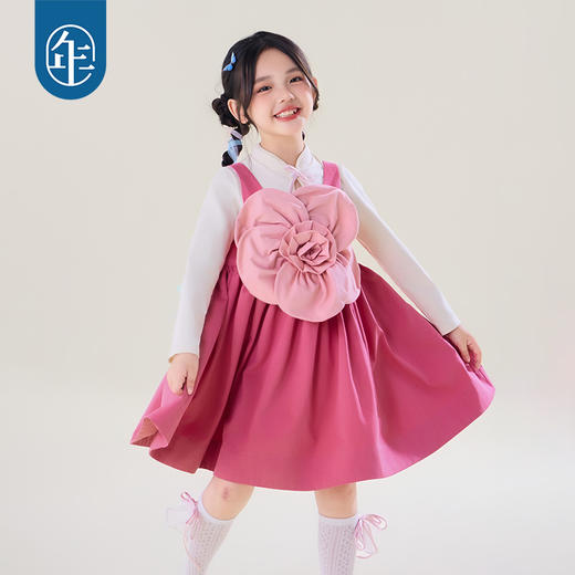 年衣童装背心连衣裙2025新款背带裙女童夏装秋季中式甜美吊带裙花鼓隆咚背带裙 商品图0