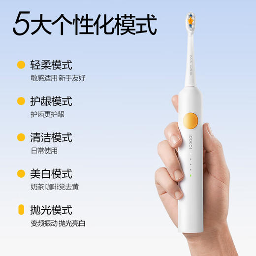 【自营】素士（SOOCAS）电动牙刷成人声波软毛牙刷亮白护龈便携旅行牙刷 送女友送男友 生日新年礼物 PT1亮白旅行刷（刷头*4+旅行盒） 商品图0