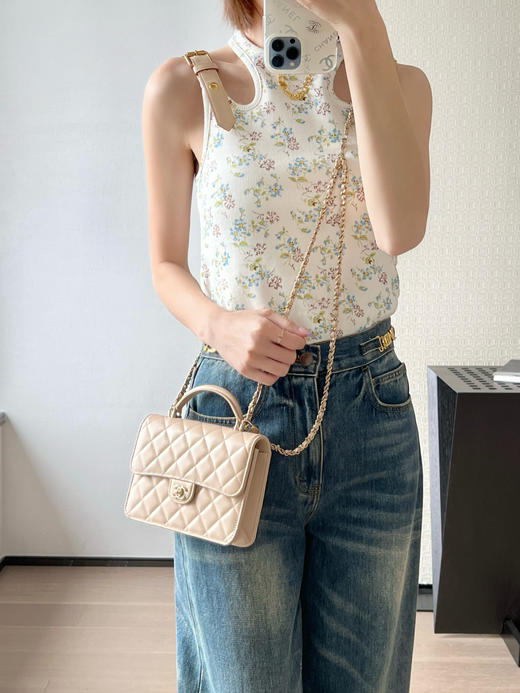 香奈儿 25P春夏 多功能背包杏色（LZ*MM） 商品图4