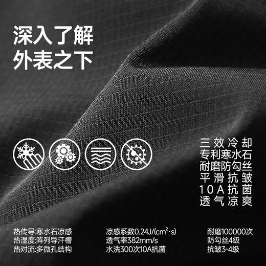 【寒水石原纱凉感 传导清凉触肤冰爽】素湃寒水石六效暴冰凉感短袖3545/3551 滑爽高弹触感 挺括不软塌 商品图7