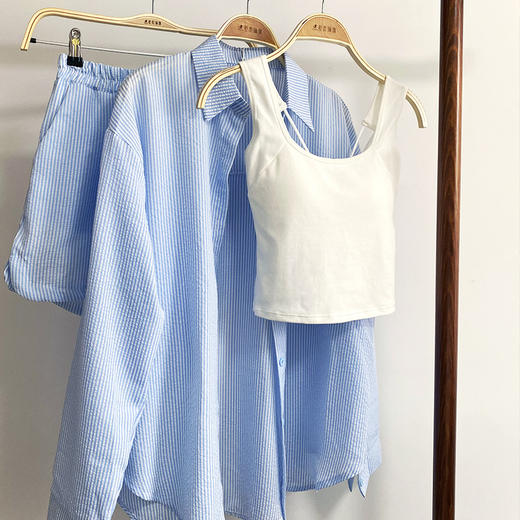 壁虎瑜伽【2507TZ388】条纹透气防晒套装【5天发货】 商品图5
