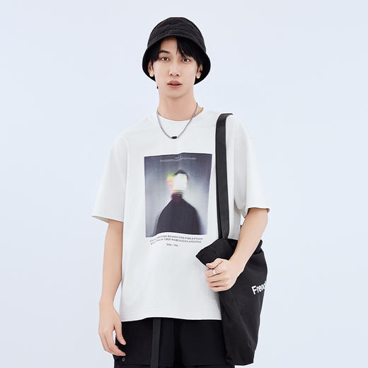 【新品上新】HX 夏季圆领短袖微宽松T恤Z102520066101/02 商品图5