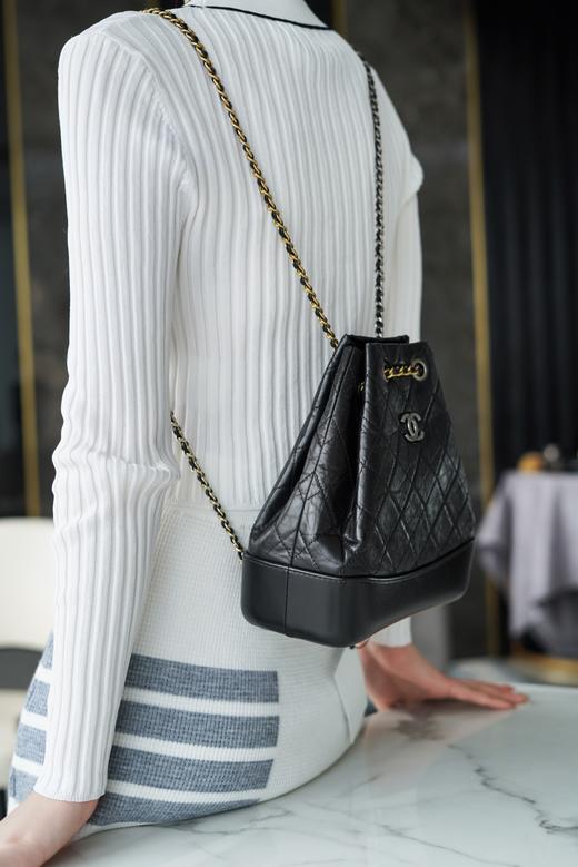 香奈儿-Gabrielle流浪背包 正品皮 黑色（LZ） 商品图9